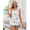 image:imageZeagoo Womens Summer Tank Tops Sleeveless Babydoll Tops Loose Fit Tunic Blouses Crew Neck Flowy Shirts S3XLA Blue Floral Print