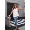 image:imageZeagoo Womens Summer Tank Tops Sleeveless Babydoll Tops Loose Fit Tunic Blouses Crew Neck Flowy Shirts S3XLA White