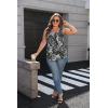 image:imageZeagoo Womens Summer Tank Tops Sleeveless Babydoll Tops Loose Fit Tunic Blouses Crew Neck Flowy Shirts S3XLBlack Grey Splatter Print