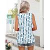 image:imageZeagoo Womens Summer Tank Tops Sleeveless Babydoll Tops Loose Fit Tunic Blouses Crew Neck Flowy Shirts S3XLBlue Abstract Stripes