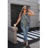 image:imageZeagoo Womens Summer Tank Tops Sleeveless Babydoll Tops Loose Fit Tunic Blouses Crew Neck Flowy Shirts S3XLBlue Tapestry Paisley