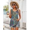 image:imageZeagoo Womens Summer Tank Tops Sleeveless Babydoll Tops Loose Fit Tunic Blouses Crew Neck Flowy Shirts S3XLBlue Tapestry Paisley