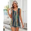 image:imageZeagoo Womens Summer Tank Tops Sleeveless Babydoll Tops Loose Fit Tunic Blouses Crew Neck Flowy Shirts S3XLBrushstroke Stripe