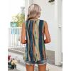 image:imageZeagoo Womens Summer Tank Tops Sleeveless Babydoll Tops Loose Fit Tunic Blouses Crew Neck Flowy Shirts S3XLBrushstroke Stripe