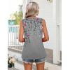 image:imageZeagoo Womens Summer Tank Tops Sleeveless Babydoll Tops Loose Fit Tunic Blouses Crew Neck Flowy Shirts S3XLGrey Pink Floral