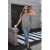 image:imageZeagoo Womens Summer Tank Tops Sleeveless Babydoll Tops Loose Fit Tunic Blouses Crew Neck Flowy Shirts S3XLGrey Pink Floral