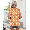 image:imageZeagoo Womens Summer Tank Tops Sleeveless Babydoll Tops Loose Fit Tunic Blouses Crew Neck Flowy Shirts S3XLOrange Ethnic Print