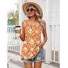 image:imageZeagoo Womens Summer Tank Tops Sleeveless Babydoll Tops Loose Fit Tunic Blouses Crew Neck Flowy Shirts S3XLOrange Ethnic Print