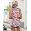 image:imageZeagoo Womens Summer Tank Tops Sleeveless Babydoll Tops Loose Fit Tunic Blouses Crew Neck Flowy Shirts S3XLPink Paisley Floral