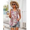 image:imageZeagoo Womens Summer Tank Tops Sleeveless Babydoll Tops Loose Fit Tunic Blouses Crew Neck Flowy Shirts S3XLPink Paisley Floral