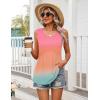 image:imageZeagoo Womens Summer Tank Tops Sleeveless Babydoll Tops Loose Fit Tunic Blouses Crew Neck Flowy Shirts S3XLSunset Ombre