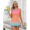 image:imageZeagoo Womens Summer Tank Tops Sleeveless Babydoll Tops Loose Fit Tunic Blouses Crew Neck Flowy Shirts S3XLSunset Ombre