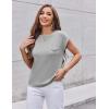 image:imageZeagoo Womens Sweater Vest Fall 2026 Loose Fit Cape Sleeve Knit Ribbed Tank Tops with Front Pocket SXXLGrey