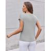 image:imageZeagoo Womens Sweater Vest Fall 2026 Loose Fit Cape Sleeve Knit Ribbed Tank Tops with Front Pocket SXXLGrey