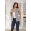 image:imageZeagoo Womens Sweater Vest V Neck Button Down Shirts Trendy Knit Sleeveless Cardigan Top Shirt SXXLLight Gray
