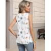 image:imageZeagoo Womens Tank Tops Pleated V Neck Dressy Casual Sleeveless Blouse Textured Summer Business Work ShirtsBf290 Floral