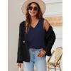 image:imageZeagoo Womens Tank Tops Pleated V Neck Dressy Casual Sleeveless Blouse Textured Summer Business Work ShirtsNavy Blue