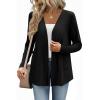 image:imageZeagoo Lightweight Cardigan for Women 2026 Long Sleeve Open Front Casual Cardigans with PocketsBlack