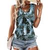 image:imageZeagoo Summer Tops 2025 Sleeveless Tank Top V Neck Slim Fit Side Ruched Drawstring Cute Shirts