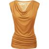 image:imageZeagoo Tank Top for Women Trendy Going Out Tops Sleeveless Shirts Ruched Business Casual Basic Tunic TopsLight Tan