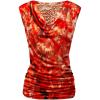 image:imageZeagoo Tank Top for Women Trendy Going Out Tops Sleeveless Shirts Ruched Business Casual Basic Tunic TopsOrange Painting