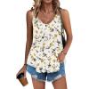 image:imageZeagoo Women Flowy Tank Tops Casual Summer Tops Sexy Tank Tops Spaghetti Strap V Neck Sleeveless Tunic Camisoles Dusty PinkWhite Floral