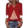 image:imageZeagoo Women Long Sleeve Tops Dressy Casual V Neck Tshirts Basics Tee 2025 Fall Trendy Clothes S2XLSd489
