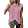 image:imageZeagoo Womens Cap Sleeve Sweater Vest Crew Neck Sleeveless Casual Knit Tops 2024 Summer Clothes SXXLPink