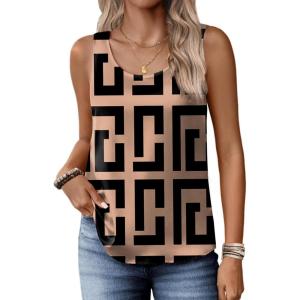 image:imageZeagoo Silk Satin Tank Tops for Women Scoop Neck Sleeveless Camisole Tops 2026 Summer Basic BlousesJh308