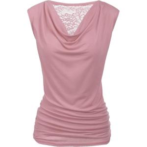 image:imageZeagoo Tank Top for Women Trendy Going Out Tops Sleeveless Shirts Ruched Business Casual Basic Tunic TopsPink Purple