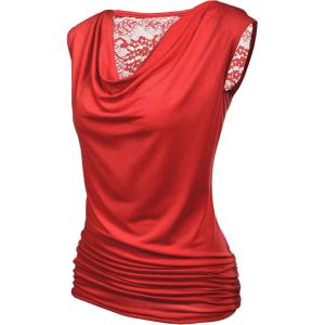 image:imageZeagoo Tank Top for Women Trendy Going Out Tops Sleeveless Shirts Ruched Business Casual Basic Tunic TopsRed