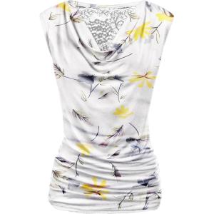 image:imageZeagoo Tank Top for Women Trendy Going Out Tops Sleeveless Shirts Ruched Business Casual Basic Tunic TopsWhite Floral
