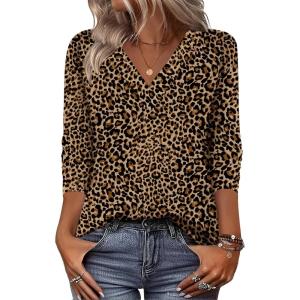 image:imageZeagoo Women Long Sleeve Tops Dressy Casual V Neck Tshirts Basics Tee 2025 Fall Trendy Clothes S2XLAn136
