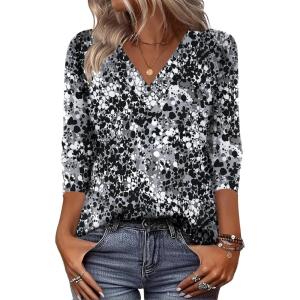 image:imageZeagoo Women Long Sleeve Tops Dressy Casual V Neck Tshirts Basics Tee 2025 Fall Trendy Clothes S2XLCx273