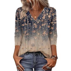 image:imageZeagoo Women Long Sleeve Tops Dressy Casual V Neck Tshirts Basics Tee 2025 Fall Trendy Clothes S2XLCx311