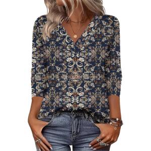 image:imageZeagoo Women Long Sleeve Tops Dressy Casual V Neck Tshirts Basics Tee 2025 Fall Trendy Clothes S2XLMz869