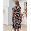 image:imageZEAGOO Womens Casual Dresses for Summer Short Sleeve Flare Midi Dress Loose Flowy Beach Sundress2601 Mixed Floral