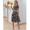 image:imageZEAGOO Womens Casual Dresses for Summer Short Sleeve Flare Midi Dress Loose Flowy Beach Sundress2601 Mixed Floral