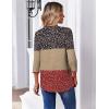 image:imageZeagoo 34 Length Sleeve Womens Tops Casual V Neck Pleated Top Boho Floral Blouses Work ShirtsFloral Multiple Color