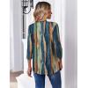 image:imageZeagoo 34 Length Sleeve Womens Tops Casual V Neck Pleated Top Boho Floral Blouses Work ShirtsMulticolor 289
