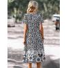 image:imageZeagoo Summer Dress for Women Casual Floral Midi Sundress with Pockets V Neck Pleated Short Sleeve Aline Beach Vacation DressBlack Floral