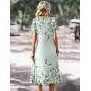 image:imageZeagoo Summer Dress for Women Casual Floral Midi Sundress with Pockets V Neck Pleated Short Sleeve Aline Beach Vacation DressFloral Printed6