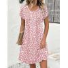 image:imageZeagoo Summer Dresses for Women Casual A Line Dress 2026 V Neck Short Dresses Floral Sundress Pleated Boho DressPink Dot