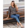 image:imageZeagoo Women Blouses Chiffon Long Sleeve Button Down Shirts Business Causal Dressy Work Top V Neck Summer Spring ClothesBlack Floral