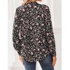 image:imageZeagoo Women Blouses Chiffon Long Sleeve Button Down Shirts Business Causal Dressy Work Top V Neck Summer Spring ClothesBlack Floral