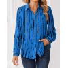 image:imageZeagoo Women Blouses Chiffon Long Sleeve Button Down Shirts Business Causal Dressy Work Top V Neck Summer Spring ClothesBlue Black