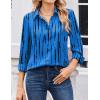 image:imageZeagoo Women Blouses Chiffon Long Sleeve Button Down Shirts Business Causal Dressy Work Top V Neck Summer Spring ClothesBlue Black