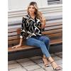 image:imageZeagoo Women Blouses Chiffon Long Sleeve Button Down Shirts Business Causal Dressy Work Top V Neck Summer Spring ClothesMulticolor 312
