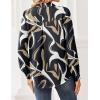 image:imageZeagoo Women Blouses Chiffon Long Sleeve Button Down Shirts Business Causal Dressy Work Top V Neck Summer Spring ClothesMulticolor 312