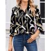 image:imageZeagoo Women Blouses Chiffon Long Sleeve Button Down Shirts Business Causal Dressy Work Top V Neck Summer Spring ClothesMulticolor 312